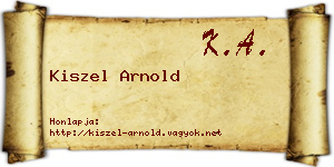 Kiszel Arnold névjegykártya