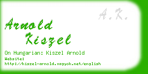 arnold kiszel business card